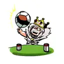 football and crown tattoo design idea