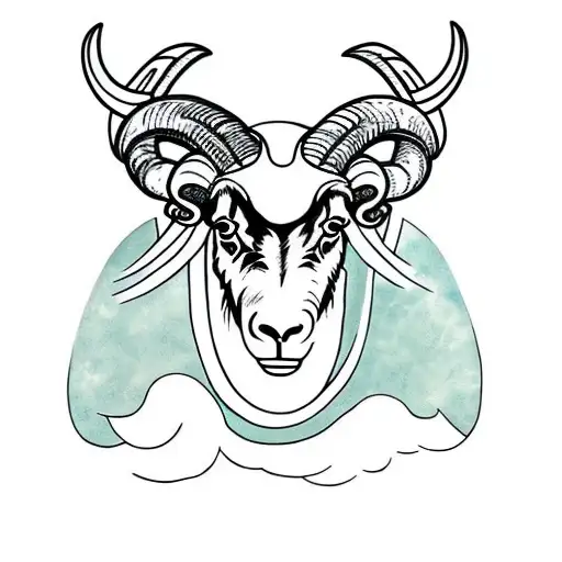two rams in armor clashing heads tattoo design idea