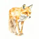 Fox tattoo design idea