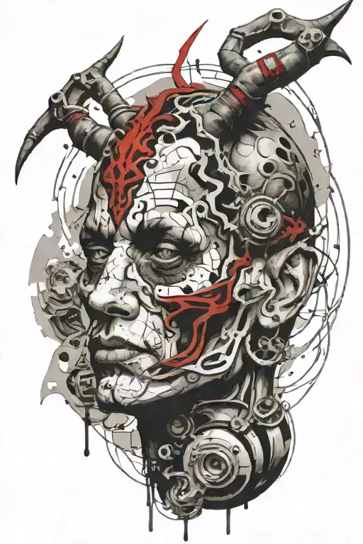 demon Paul booth tattoo design idea