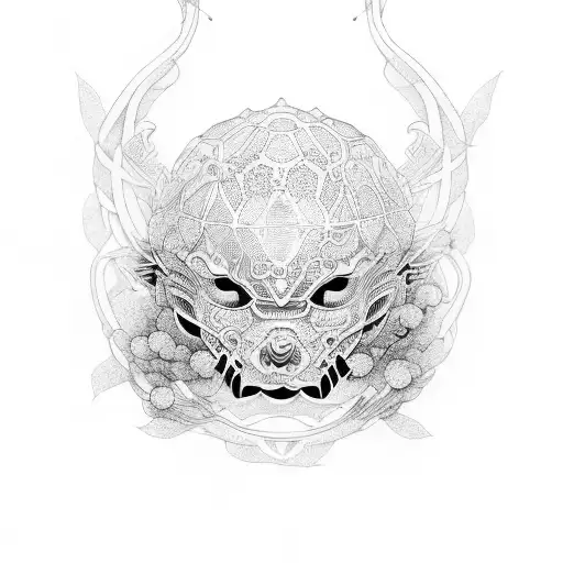 Japanese tattoo of a humanoid tattoo design idea