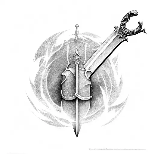 Sword lotr tattoo design idea
