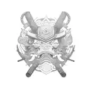 Samurai alchemist tattoo design idea