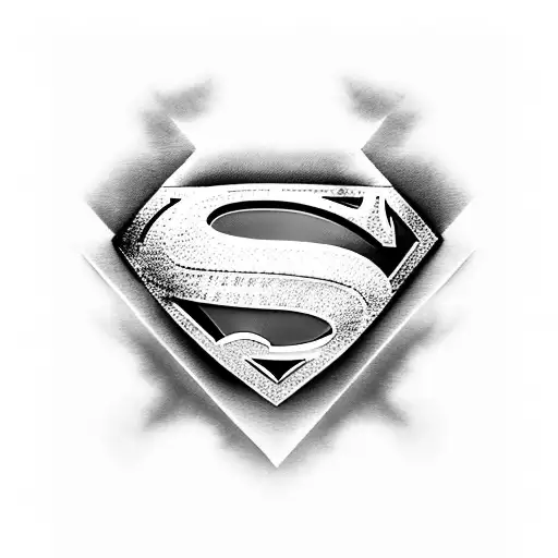 Superman logo lapida tattoo design idea