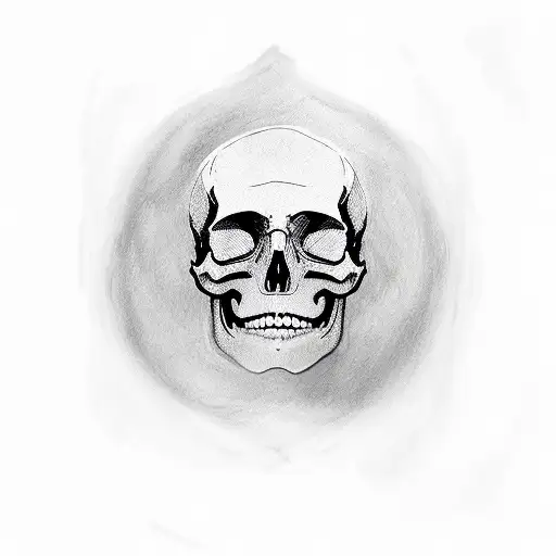 Half face half skull of JFK tattoo design idea