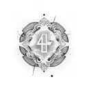 number 444 tattoo design idea