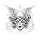 number 444 that represent an angel and guardian tattoo design idea