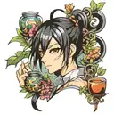 lin tea tattoo design idea