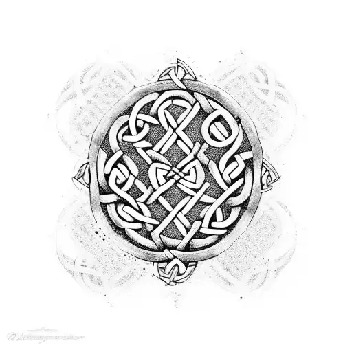 A Hemingway quote intertwined with a celtic knot design, incorporating elements of snowboarding and basketball tattoo design idea