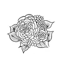 wine bottle with hydrangeas  tattoo design idea