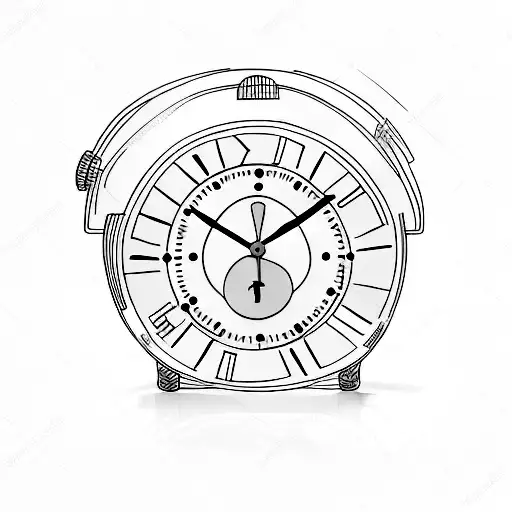 digital alarm clock tattoo design idea