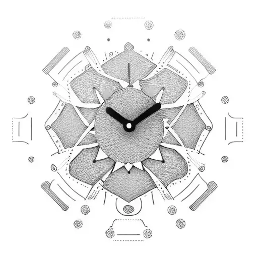 4 digit digital alarm clock let tattoo design idea