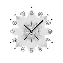 digital alarm clock let tattoo design idea