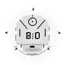 digital alarm clock let tattoo design idea