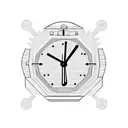 digital alarm clock tattoo design idea
