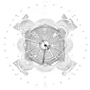 digital alarm clock tattoo design idea