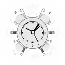 digital alarm clock tattoo design idea