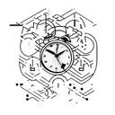 digital alarm clock tattoo design idea
