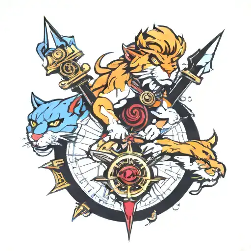 thundercats compass map ecuador tattoo design idea