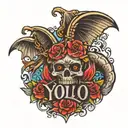 YOLO tattoo design idea