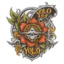 YOLO tattoo design idea