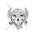 phrase: Live ALONE die  𝐕LONE tattoo design idea