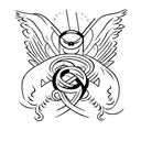 angel, time, immortal, heaven, tattoo design idea