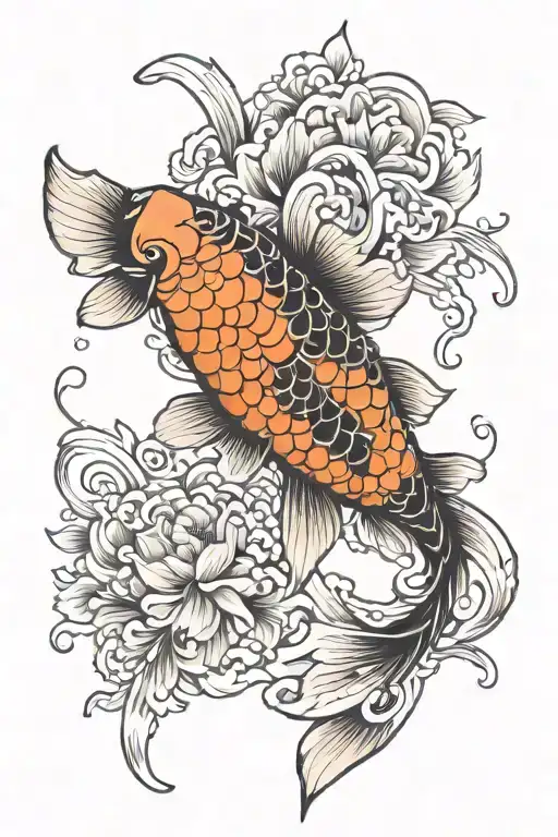 KOI FISH RESEMBLING tattoo design idea