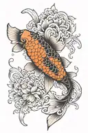 KOI FISH RESEMBLING tattoo design idea