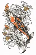 KOI FISH RESEMBLING tattoo design idea