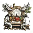 last supper tattoo design idea