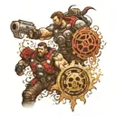 gears of war brothers to the end  tattoo design idea