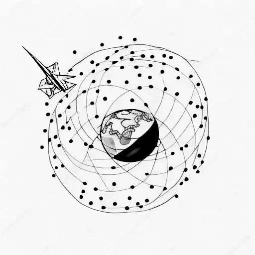 minimalist tattoo portraying Carl Sagan's pale blue dot speech tattoo design idea