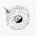 minimalist tattoo portraying Carl Sagan's pale blue dot speech tattoo design idea