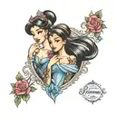 Disney Princess movie tattoo design idea