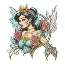 Disney Princess movie tattoo design idea