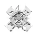 naval 3/4 sleeve tattoo design idea