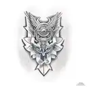 naval 3/4 sleeve tattoo design idea