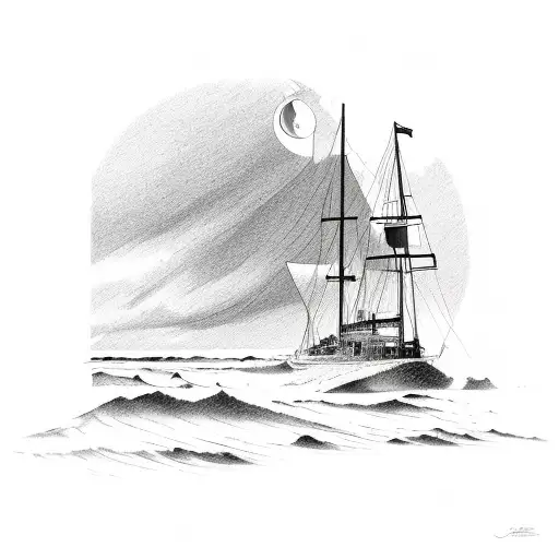 half moon bay, california (my hometown) tattoo design idea