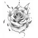 jhin with flowers tattoo design idea