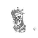 a skull and crossbones tattoo design idea
