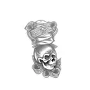 a skull and crossbones tattoo design idea