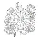Do a very simple tattoo combination for someone with a sun sign leo, moon sign scorpio and rising sign sagittarius. Do n tattoo design idea