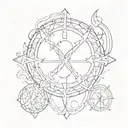 Do a very simple tattoo combination for someone with a sun sign leo, moon sign scorpio and rising sign sagittarius. Do n tattoo design idea