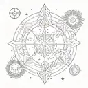 Do a very simple tattoo combination for someone with a sun sign leo, moon sign scorpio and rising sign sagittarius. Do n tattoo design idea