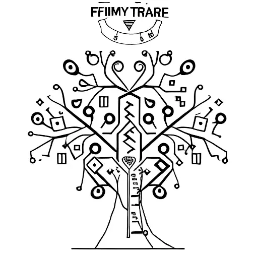 family tree and dna  tattoo design idea