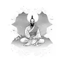 mountain shaolin  tattoo design idea
