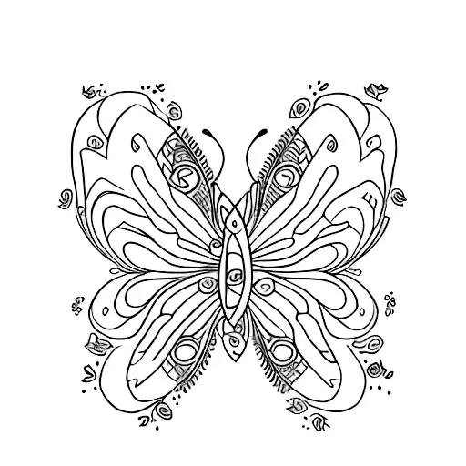 mariposa pulso tattoo design idea