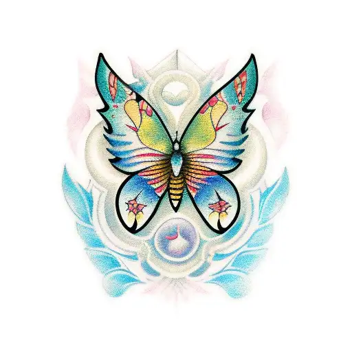 mariposa pulso tattoo design idea