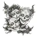 cry now laugh later tattoo design idea